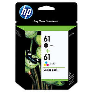 HP 61 Black/Tri-Color Standard Yield Ink Cartridge, 2/Pack (CR259FN)