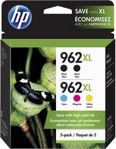 HP 962XL Twin Black, Cyan, Magenta, Yellow High Yield Ink Cartridges 5/Pack (6ZA57AN)