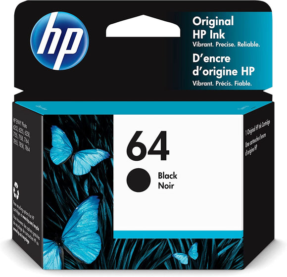 HP 64 Black Standard Yield Ink Cartridge (N9J90AN)