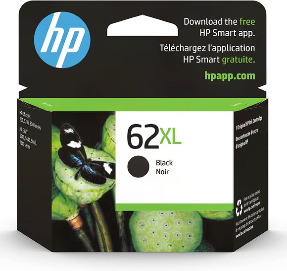 HP 62XL Black High Yield Ink Cartridge (C2P05AN)