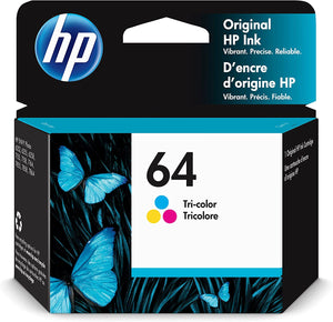 HP 64 Tri-Color Standard Yield Ink Cartridge (N9J89AN)