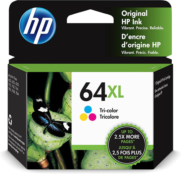 HP 64XL Tri-Color Original Ink Cartridge (N9J91AN)